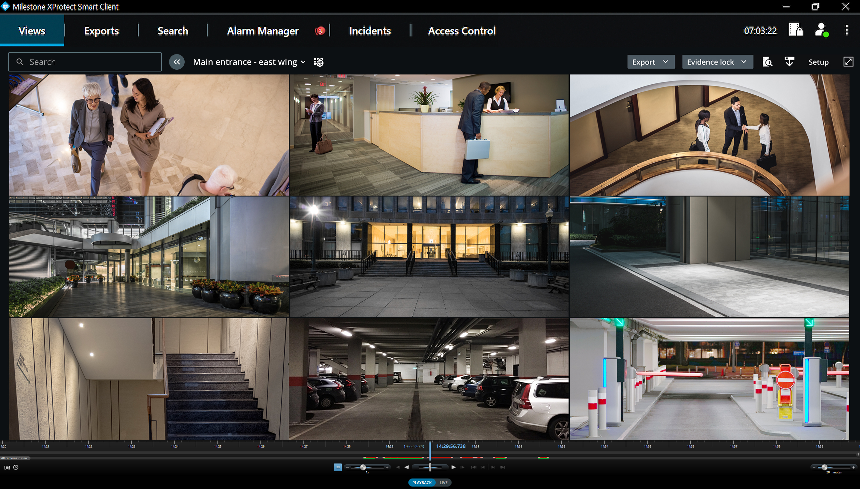 screenshot of XProtect
