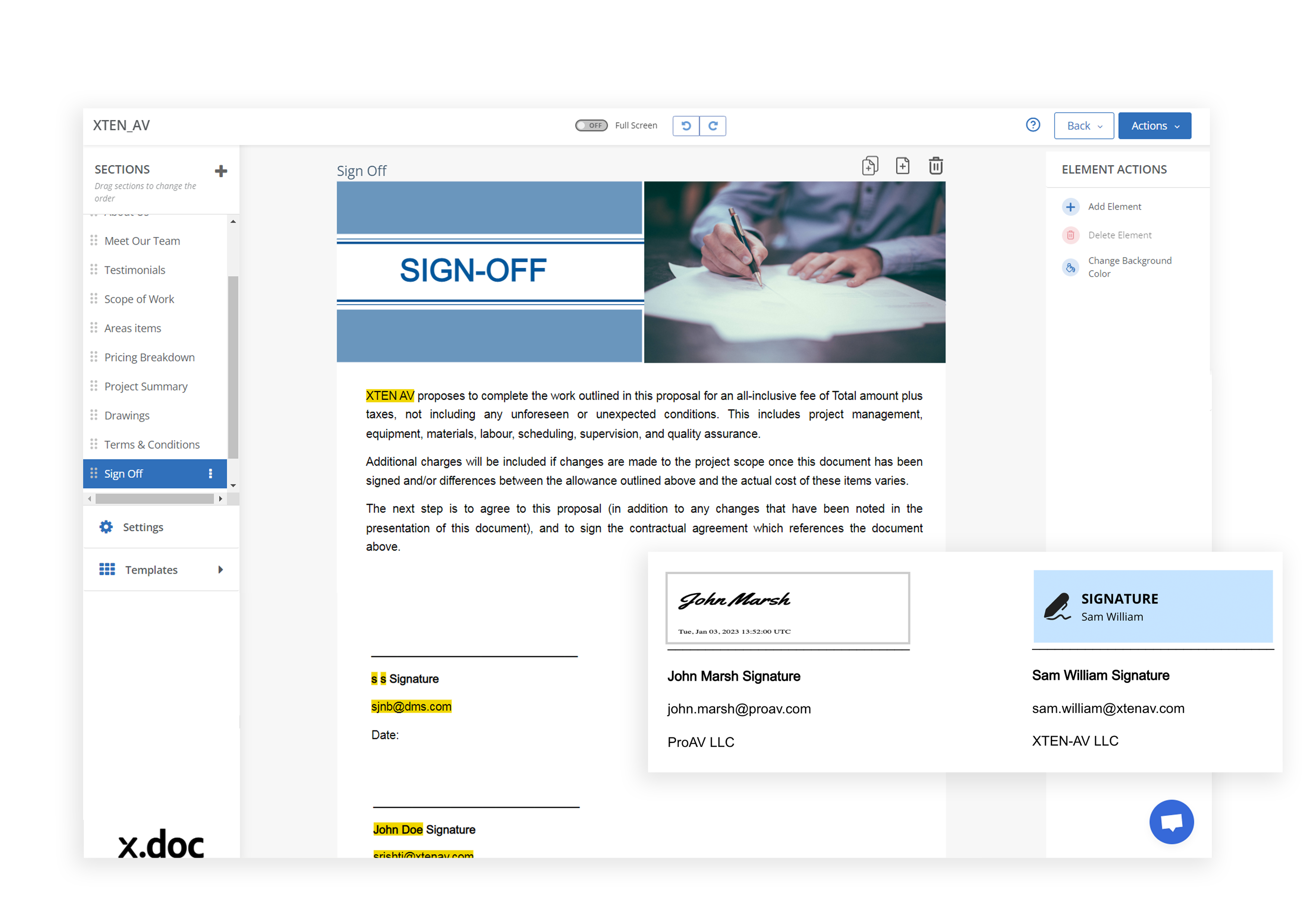 screenshot of XTEN-AV