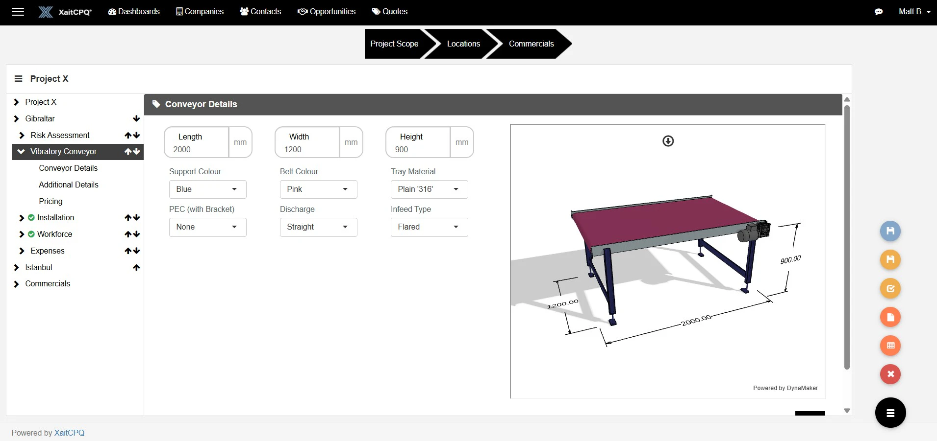 screenshot of XaitCPQ