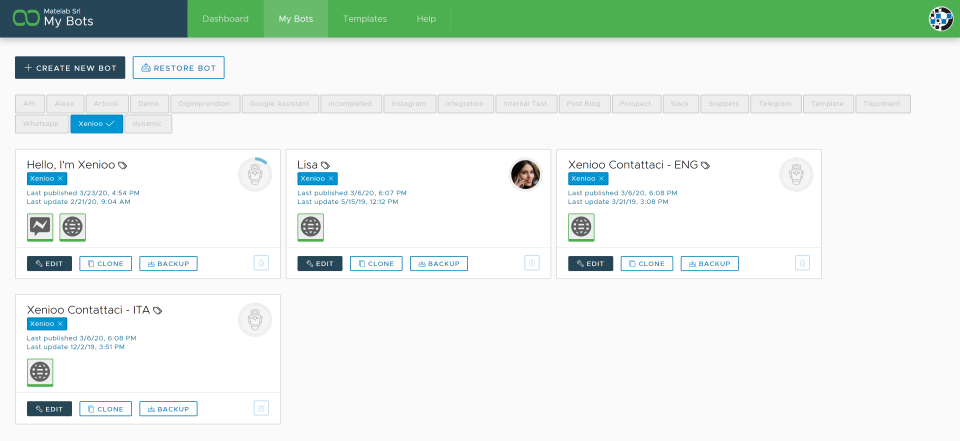 screenshot of Xenioo