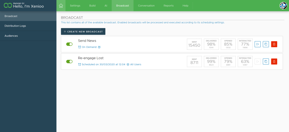screenshot of Xenioo