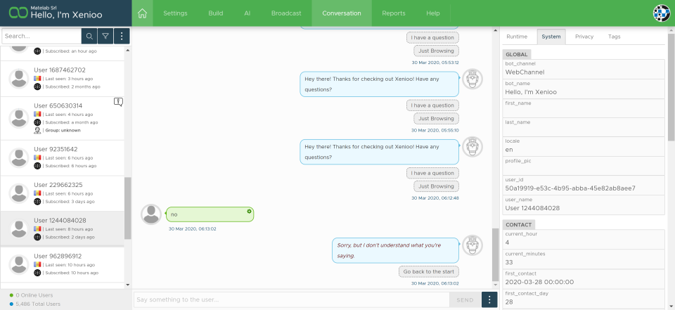 screenshot of Xenioo