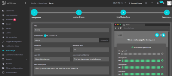 screenshot of Xitoring