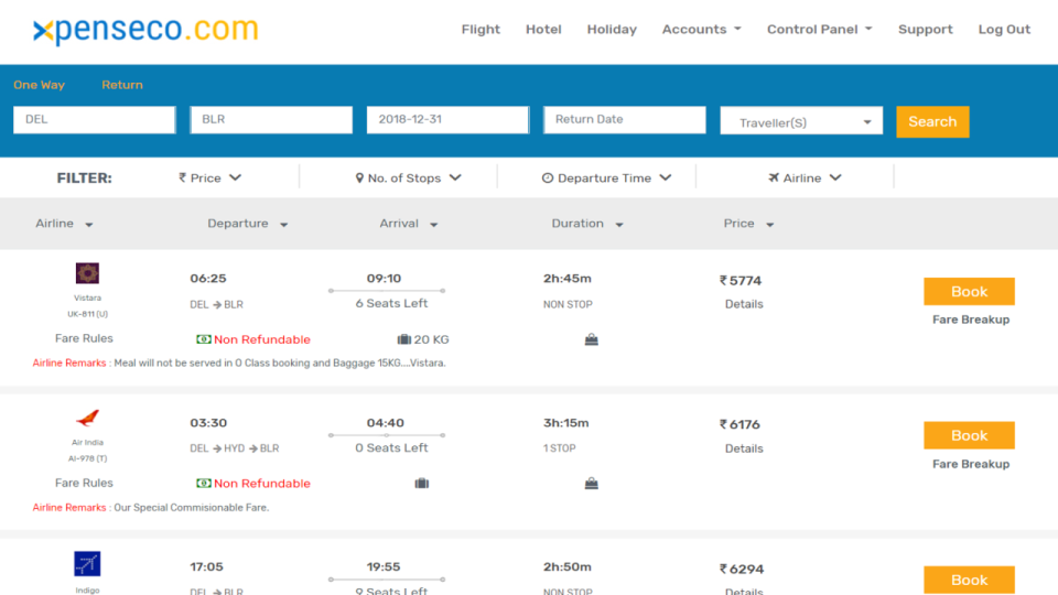 screenshot of XpenseCo