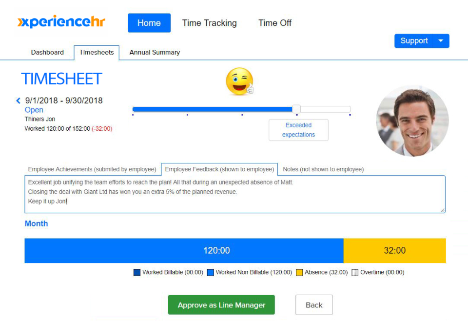 screenshot of XperienceHR