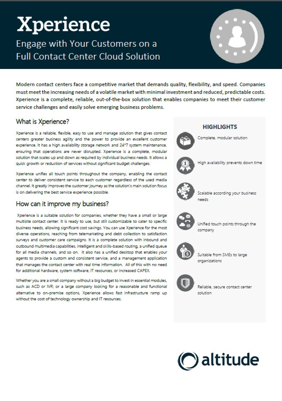 screenshot of Xperience