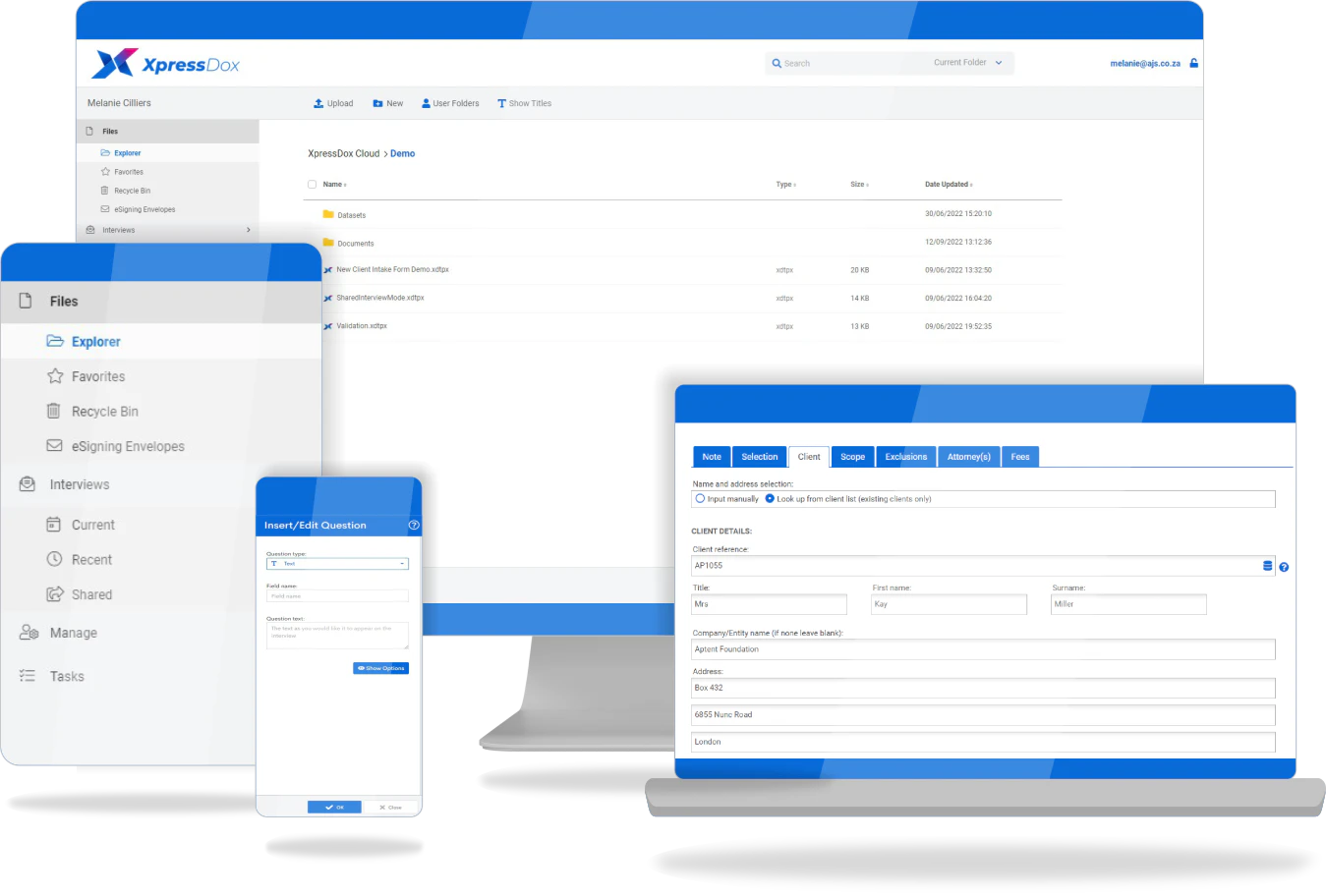 screenshot of XpressDox