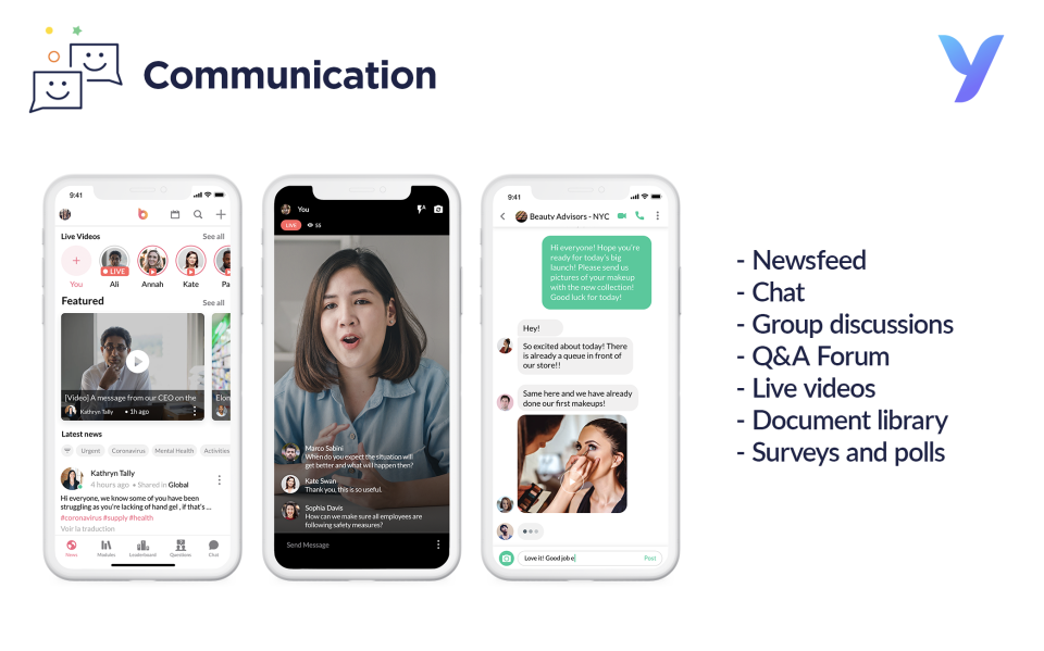 screenshot of YOOBIC