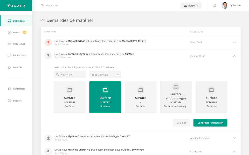 screenshot of YOUZER