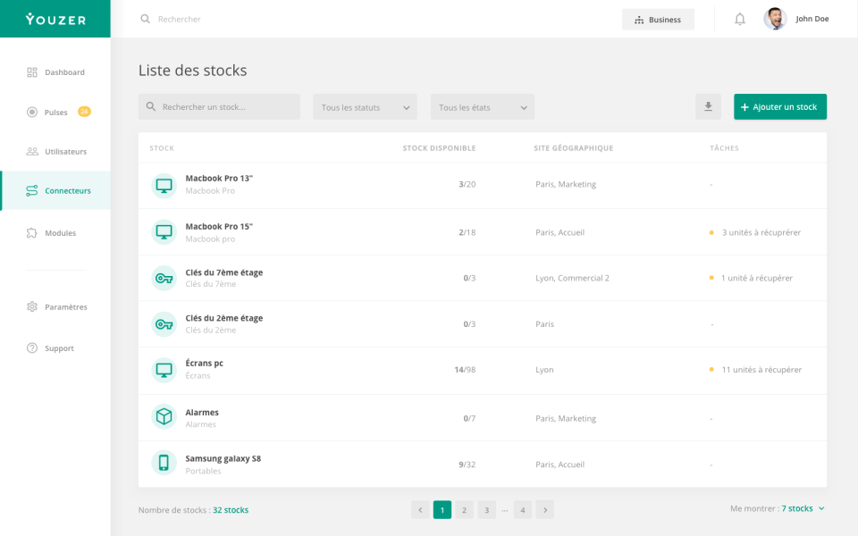 screenshot of YOUZER