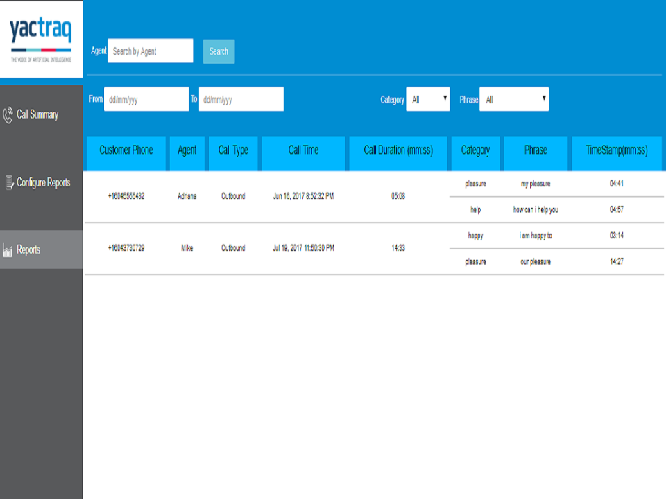 screenshot of Yactraq