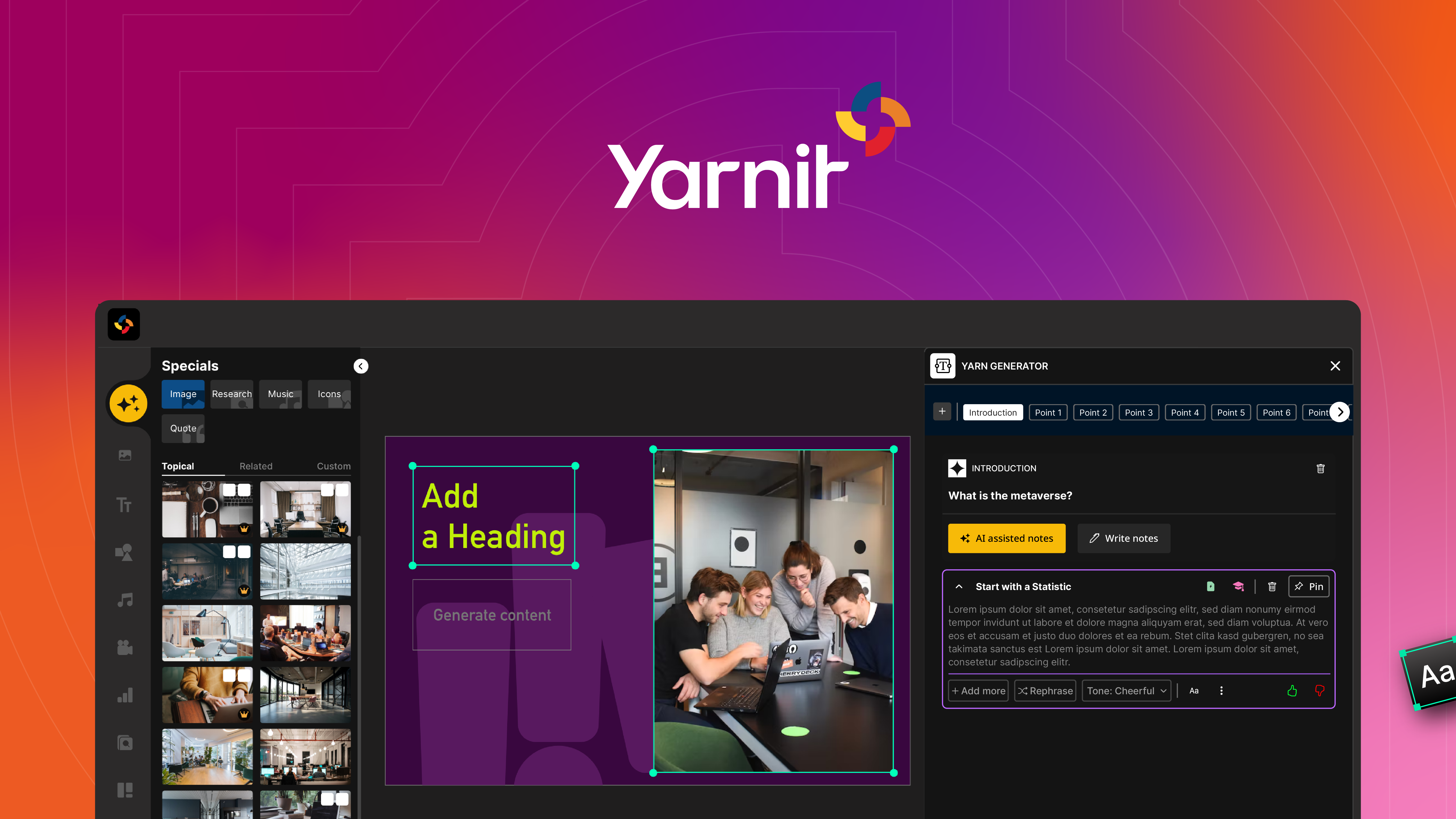 screenshot of Yarnit