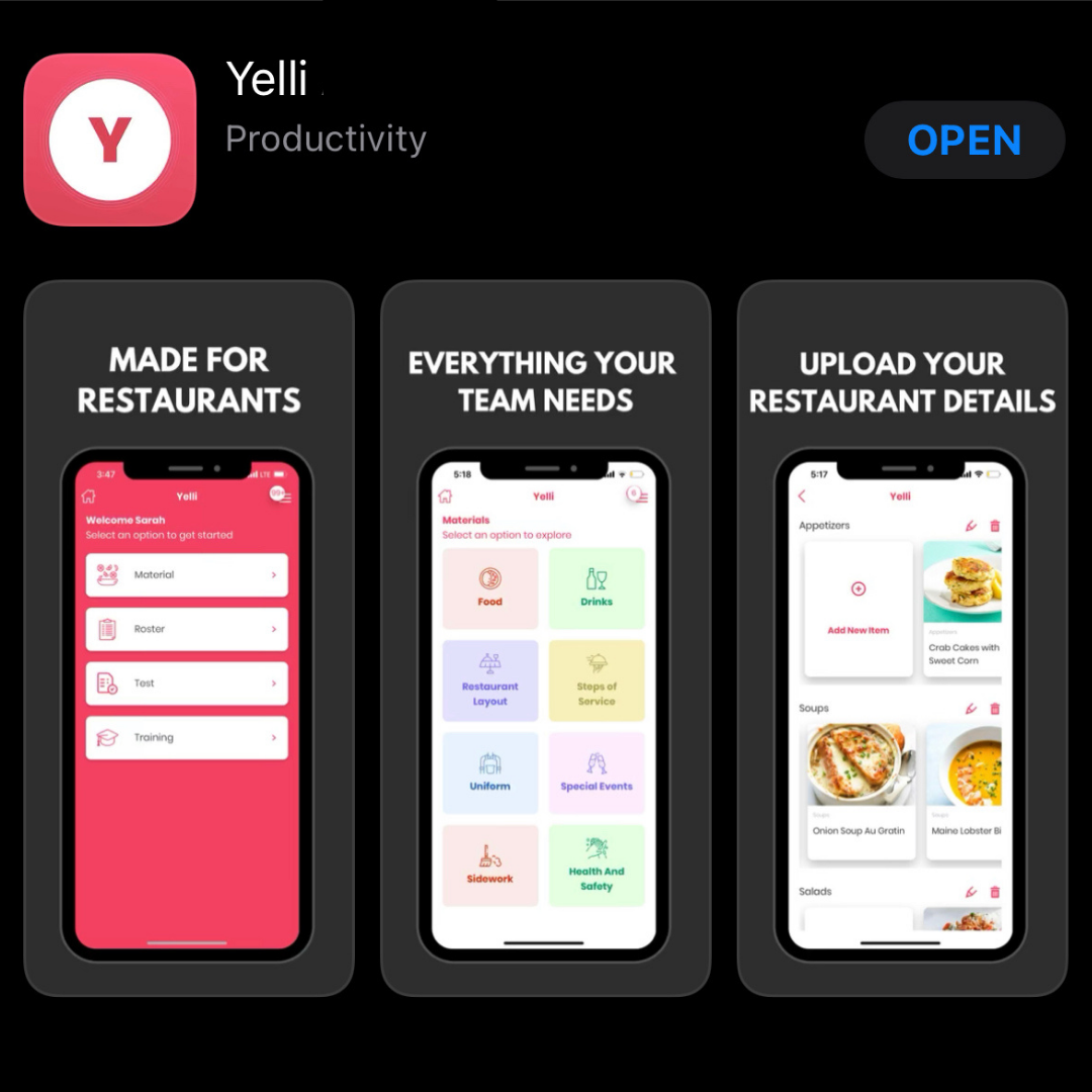 screenshot of Yelli