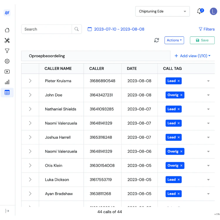 screenshot of YesWeTrack