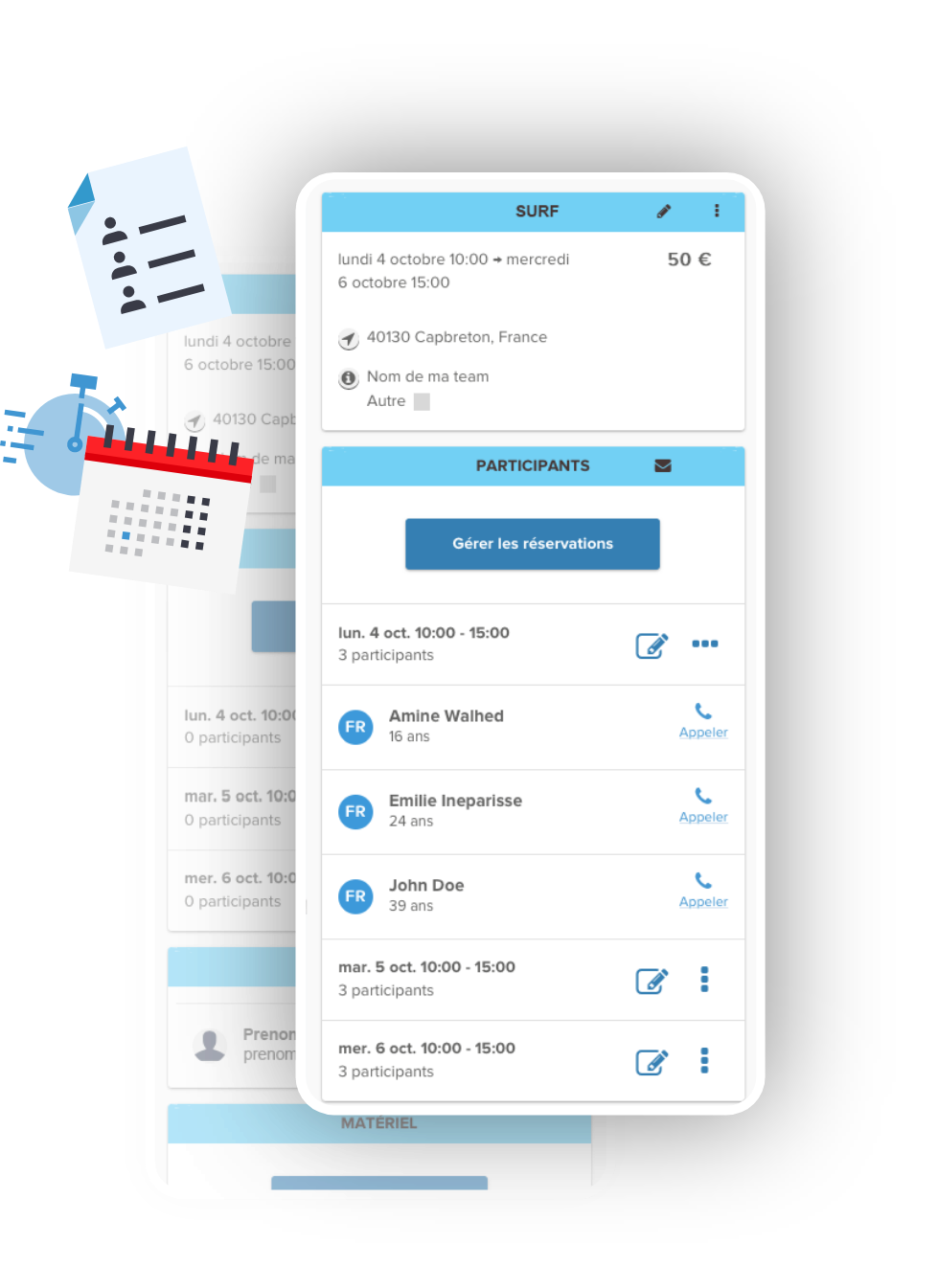 screenshot of Yoplanning