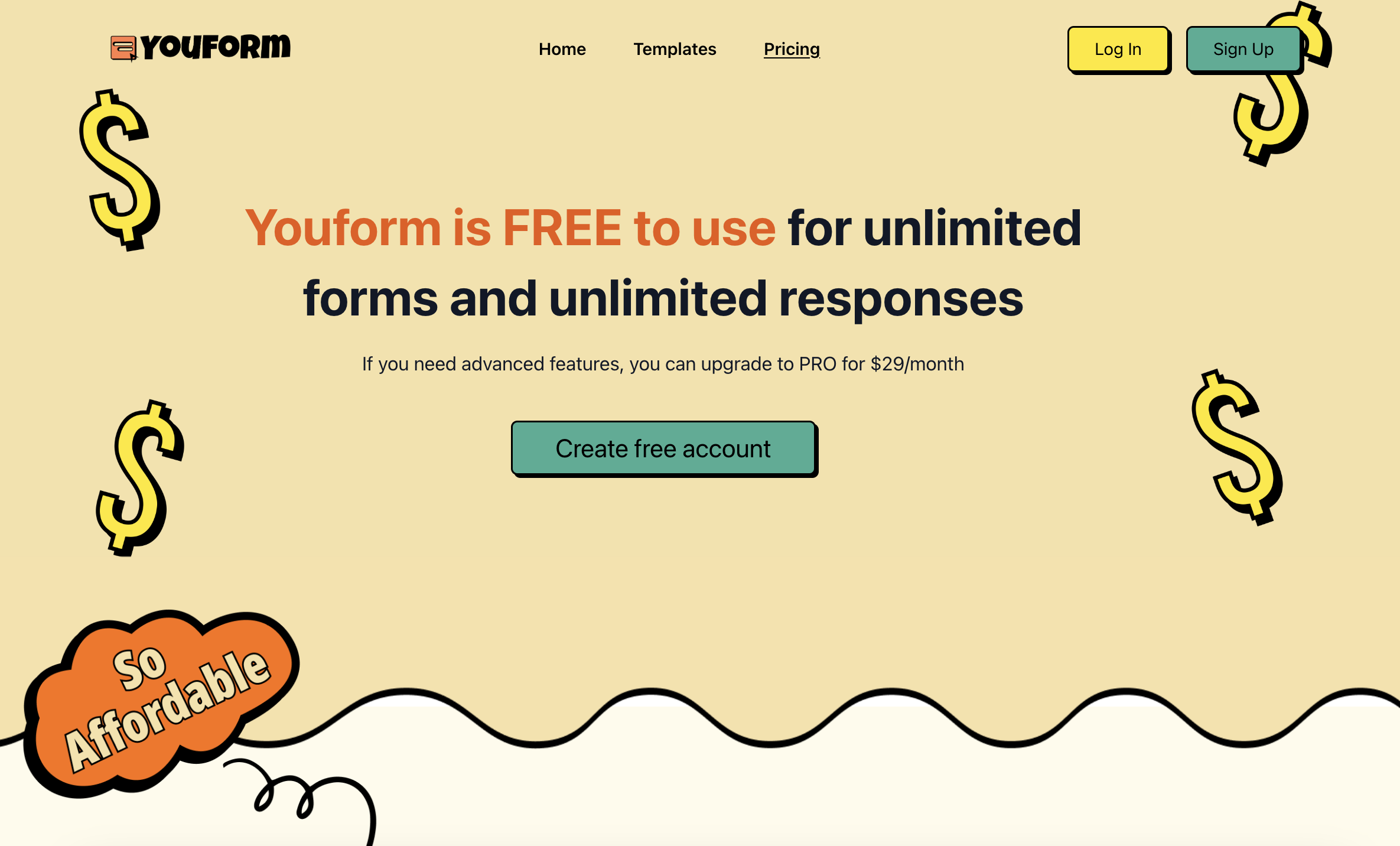 screenshot of Youform
