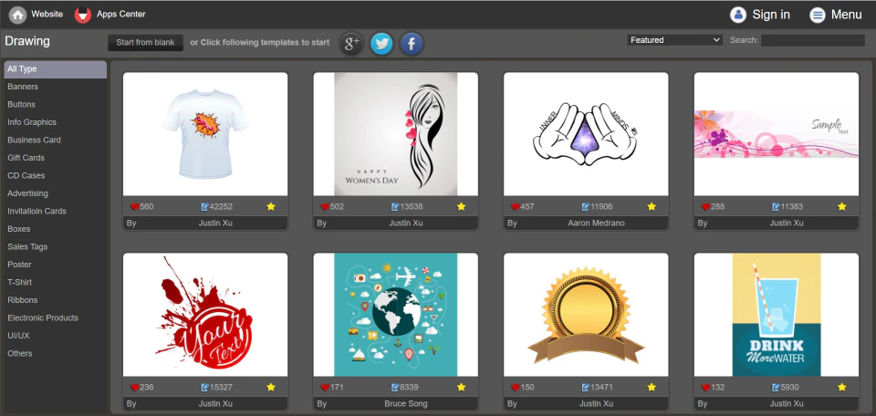 screenshot of YouiDraw