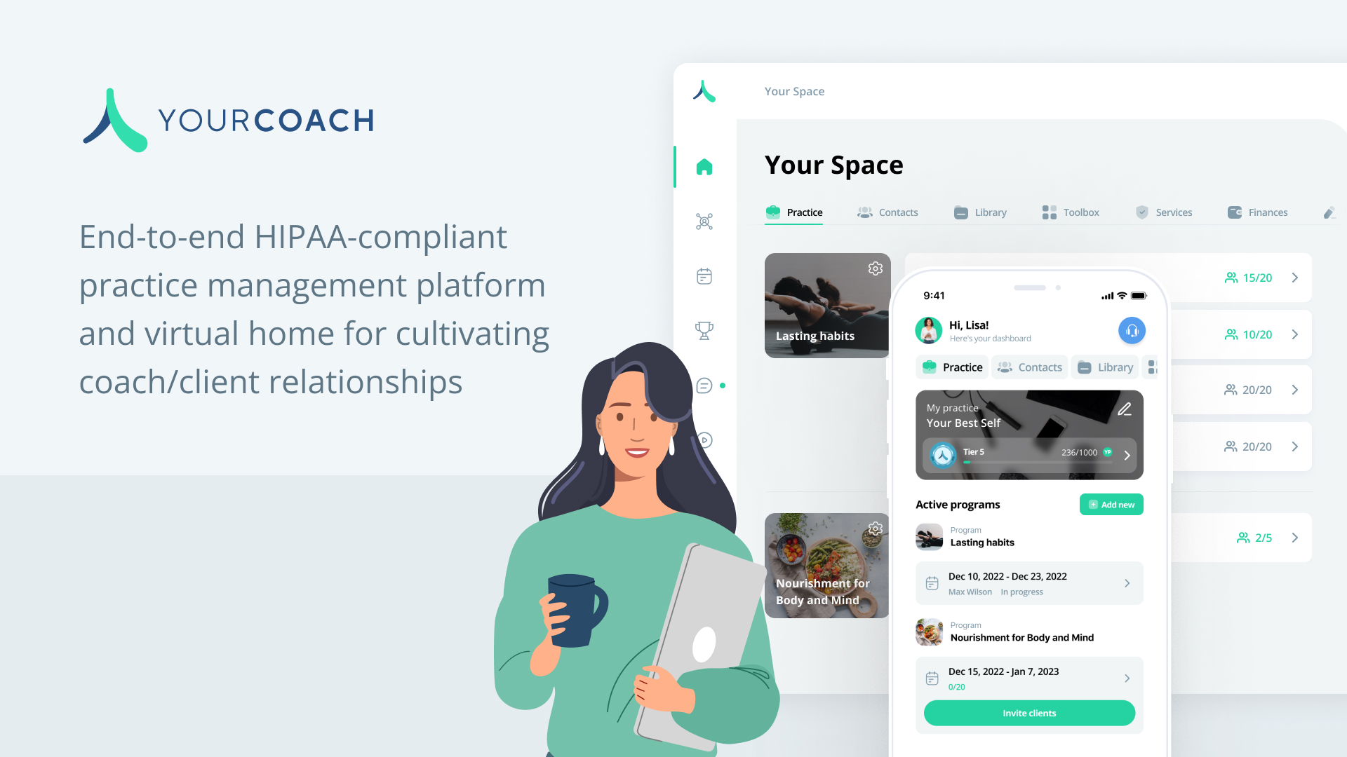 screenshot of YourCoach