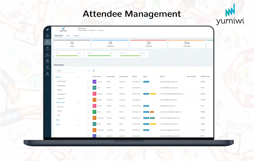 screenshot of Yumiwi