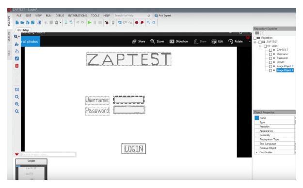 screenshot of ZAPTEST