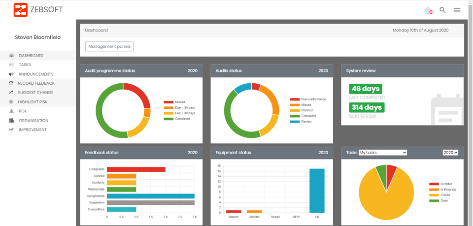 screenshot of ZEBSOFT