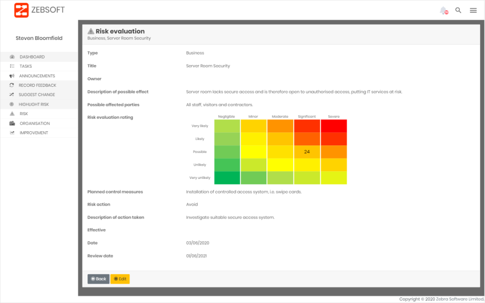 screenshot of ZEBSOFT