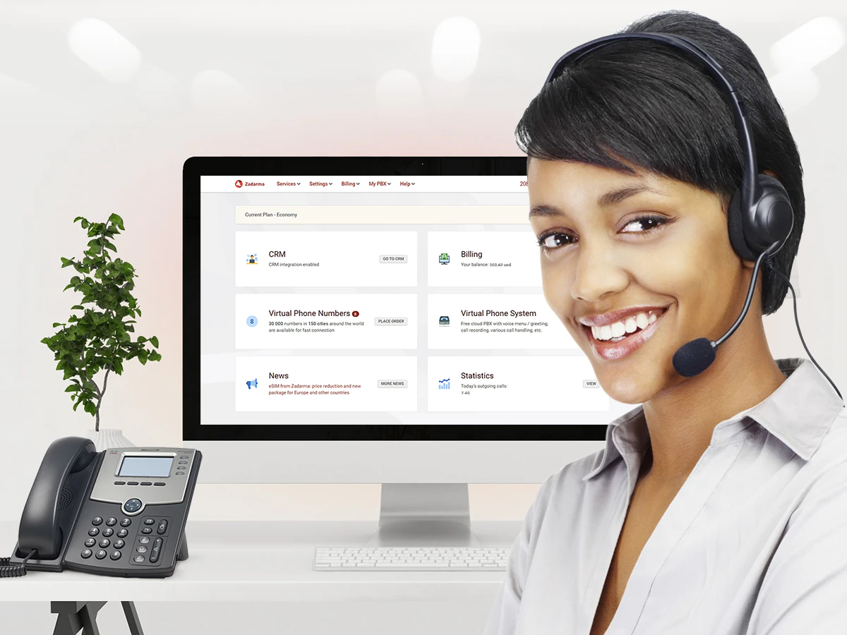 screenshot of Zadarma