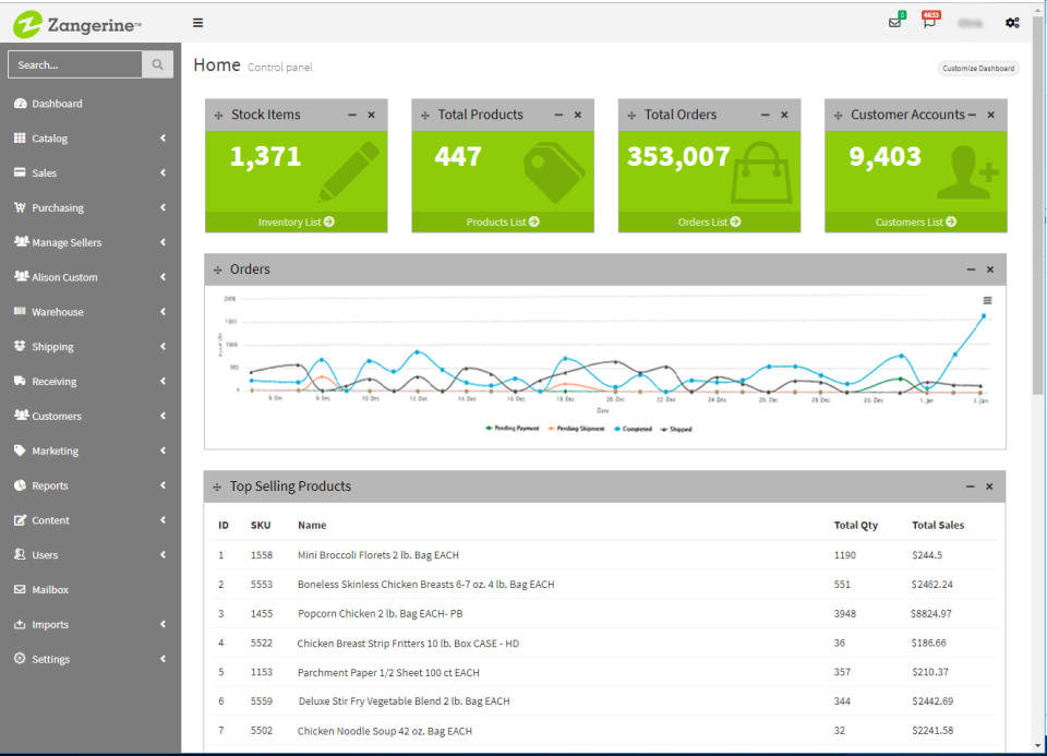 screenshot of Zangerine