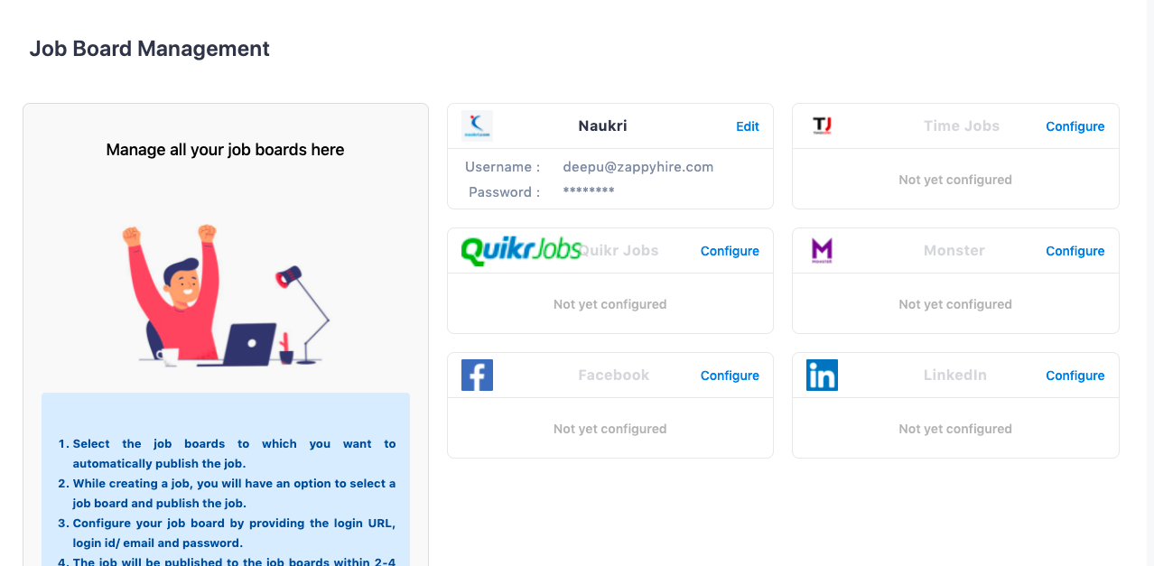 screenshot of Zappyhire