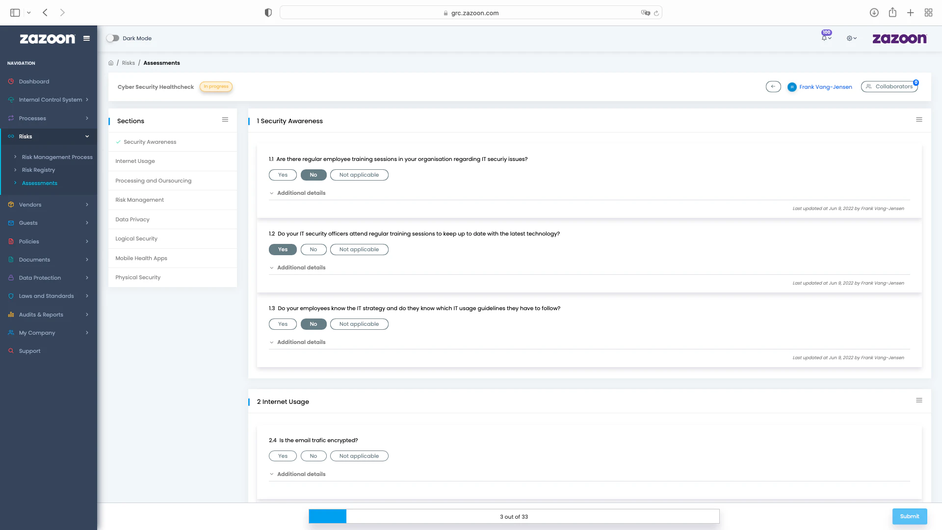 screenshot of Zazoon