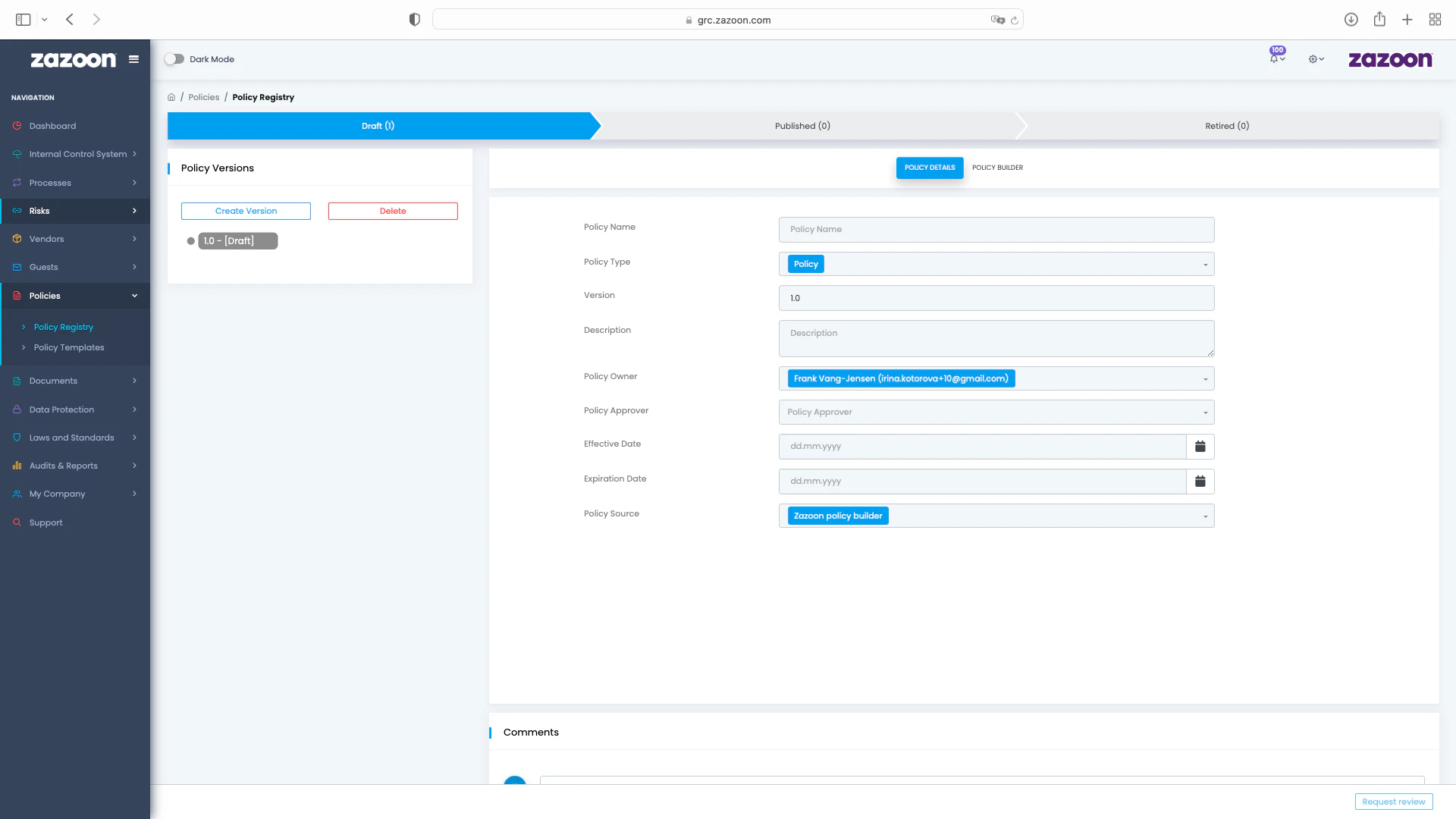 screenshot of Zazoon