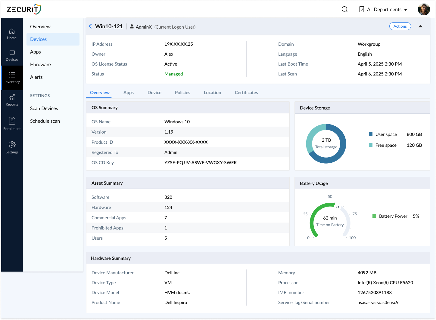 screenshot of Zecurit