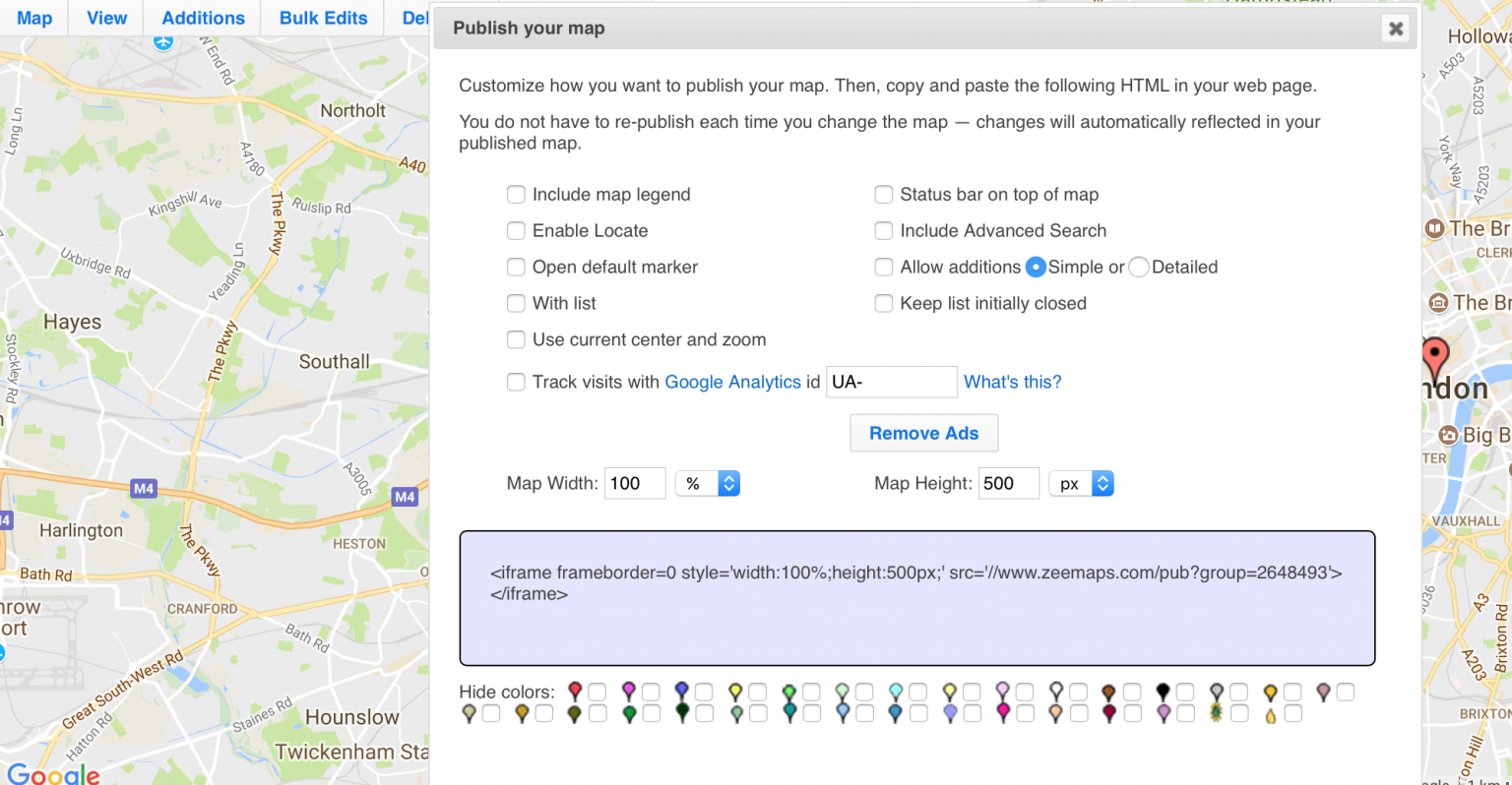 screenshot of ZeeMaps