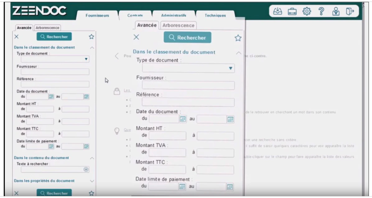 screenshot of Zeendoc