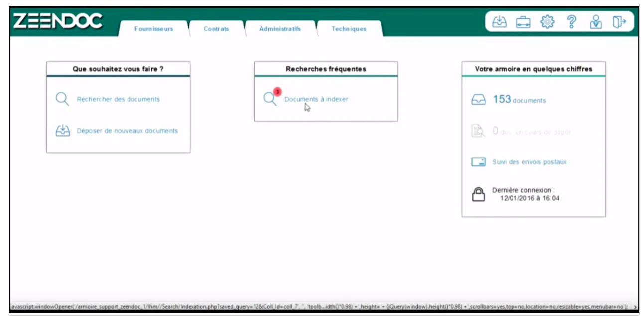 screenshot of Zeendoc