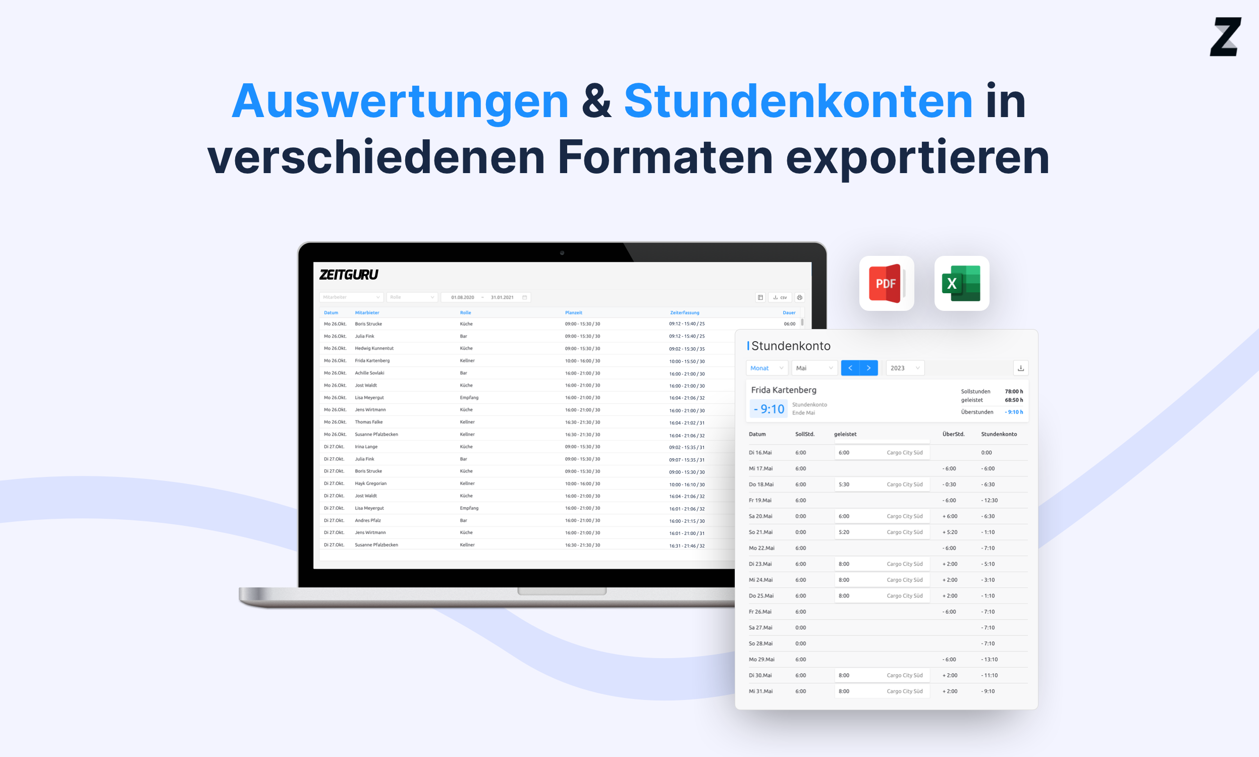 screenshot of Zeitguru