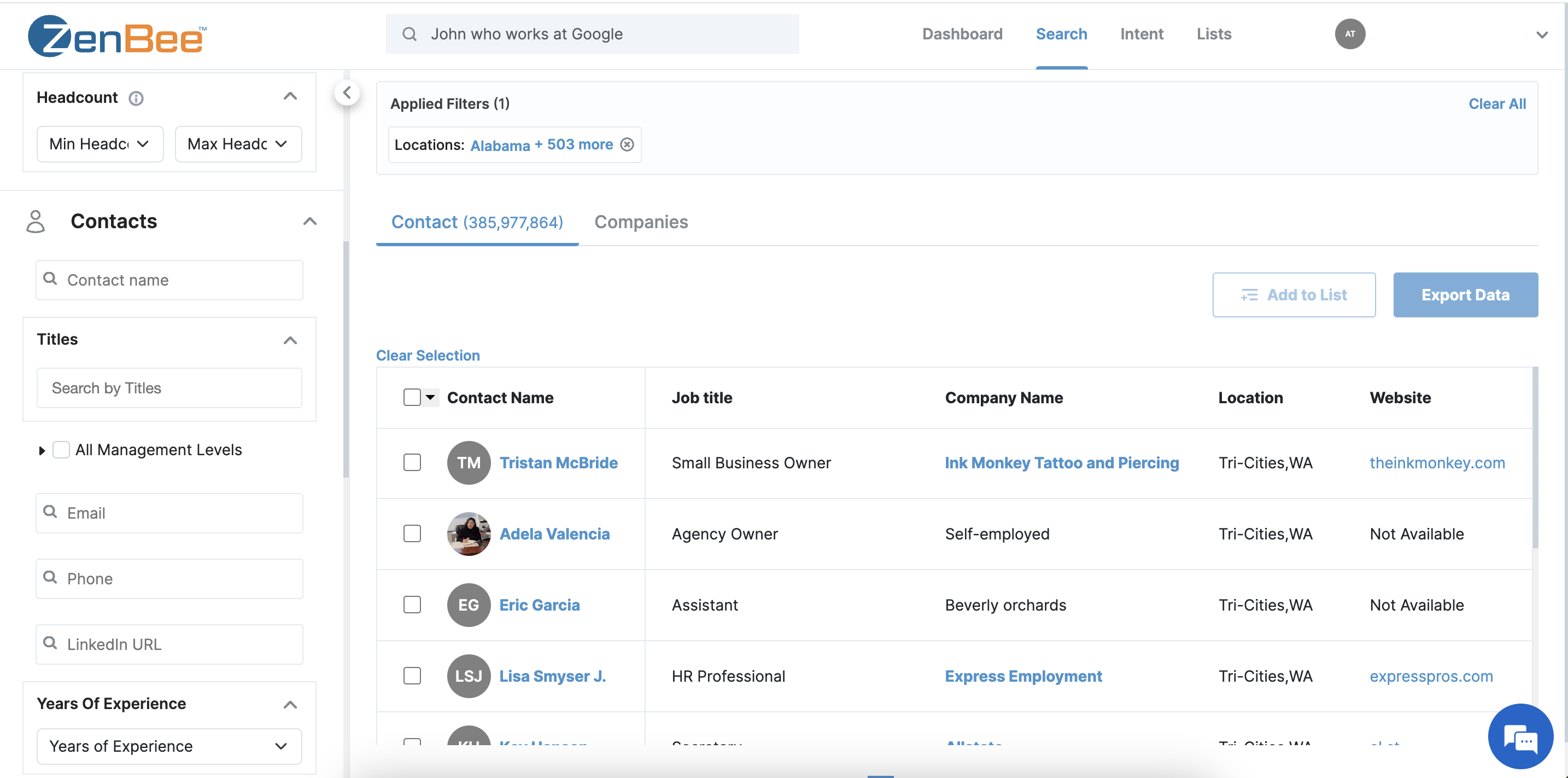 screenshot of ZenBee