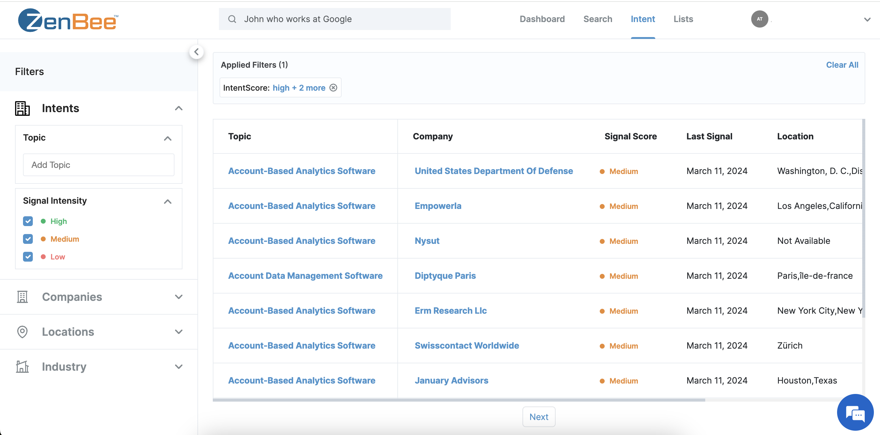 screenshot of ZenBee
