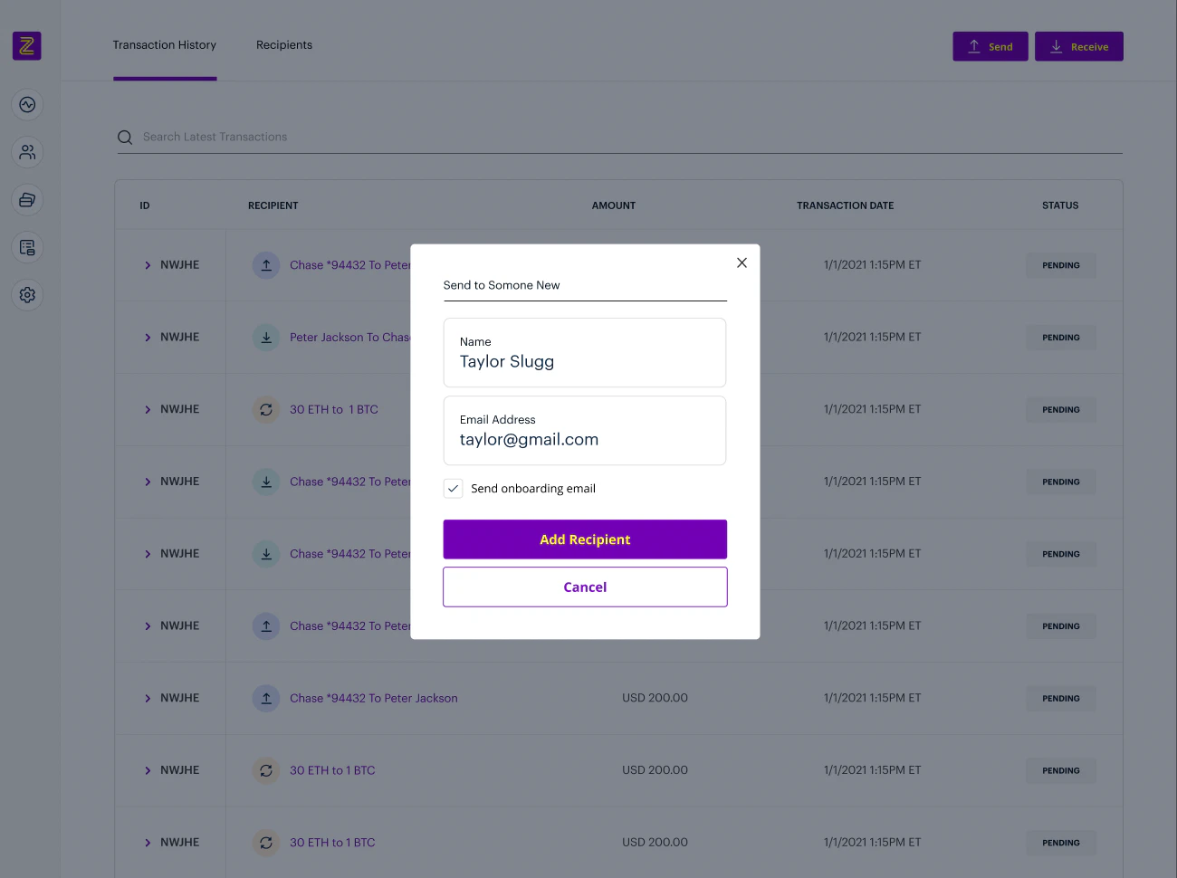 screenshot of ZenBill