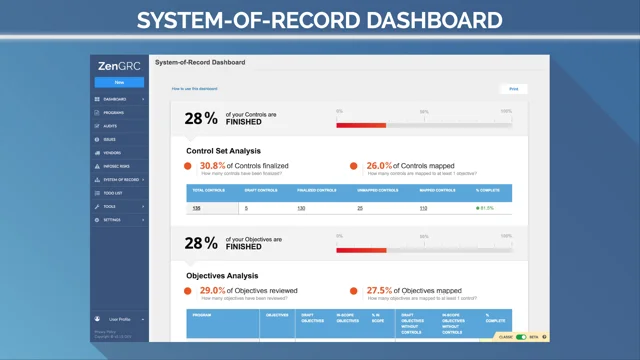 screenshot of ZenGRC