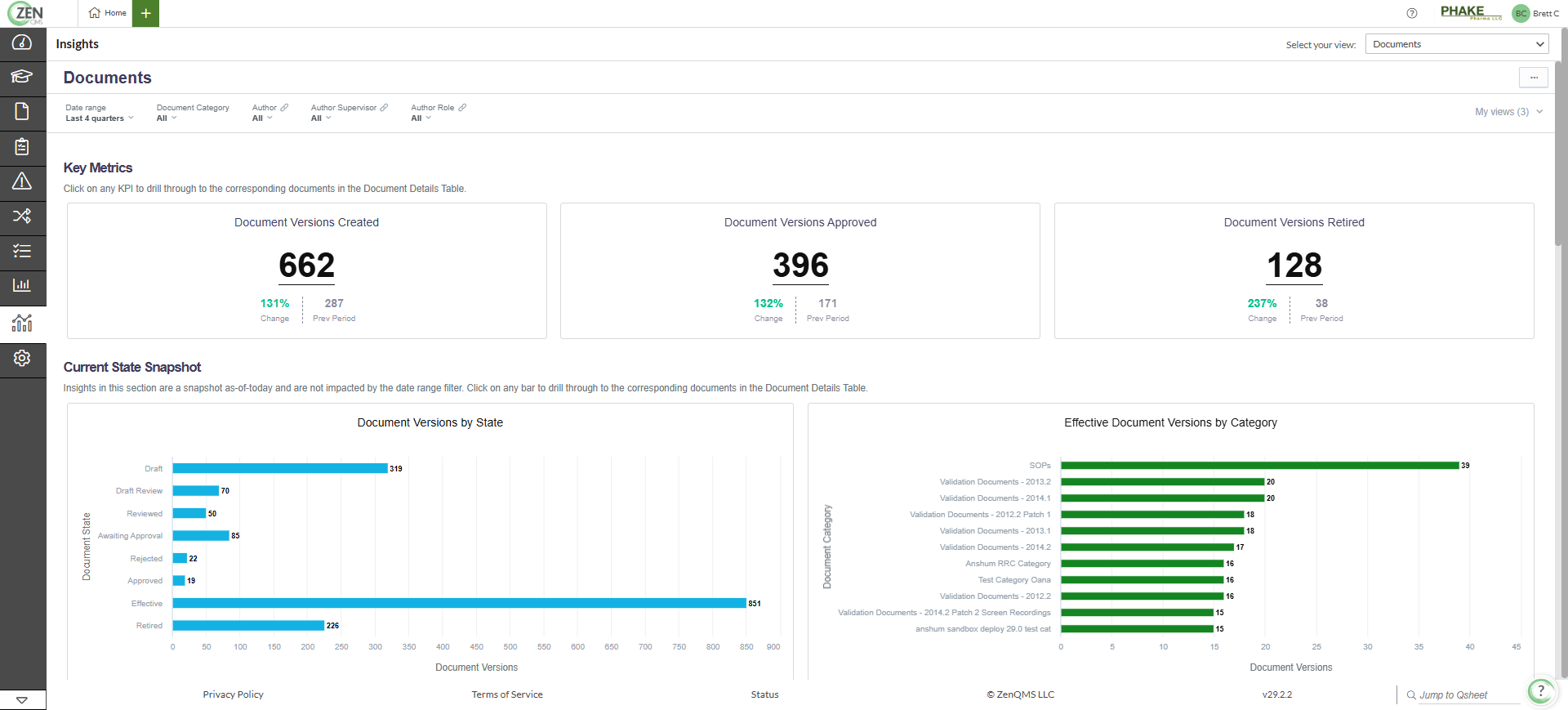 screenshot of ZenQMS