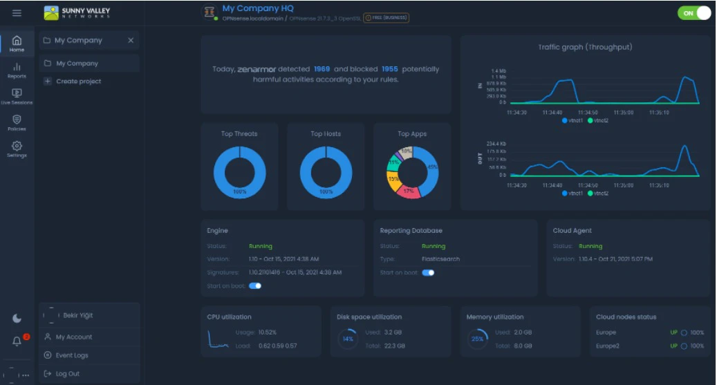 screenshot of Zenarmor