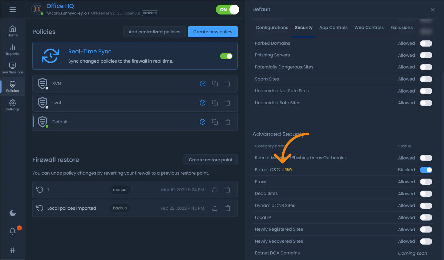 screenshot of Zenarmor