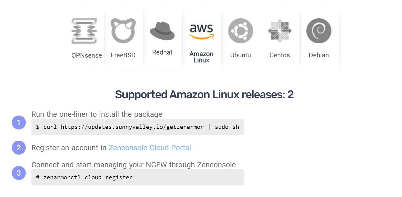 screenshot of Zenarmor