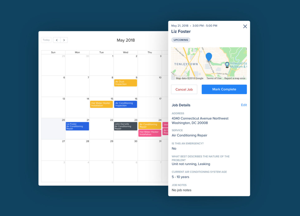 screenshot of Zenbooker