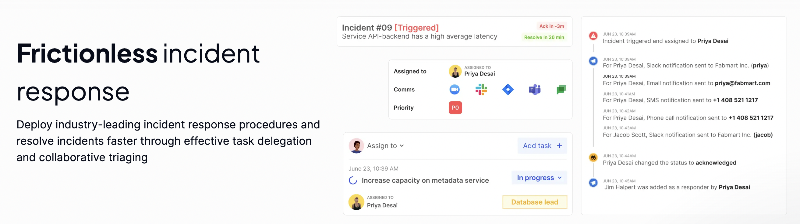 screenshot of Zenduty