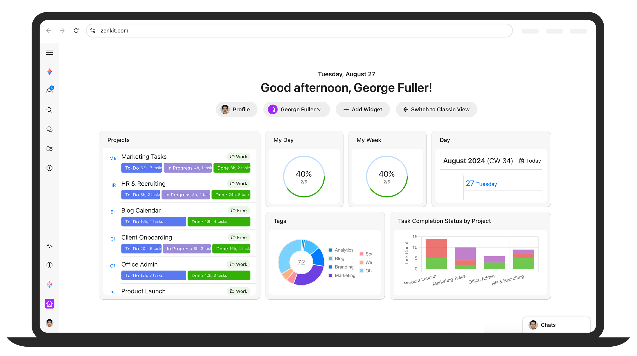 screenshot of Zenkit