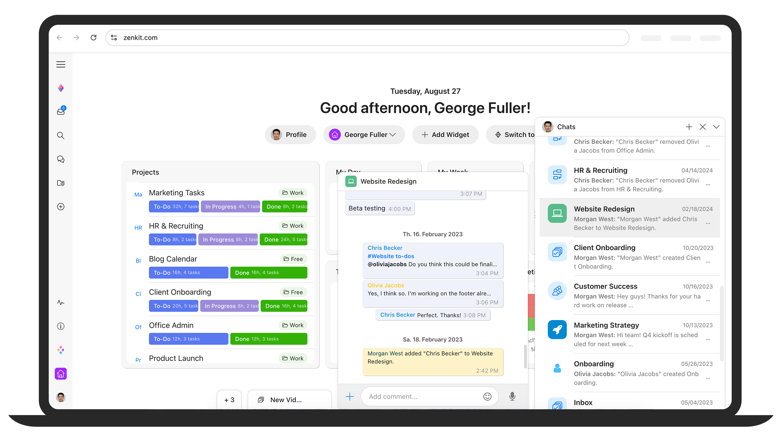 screenshot of Zenkit