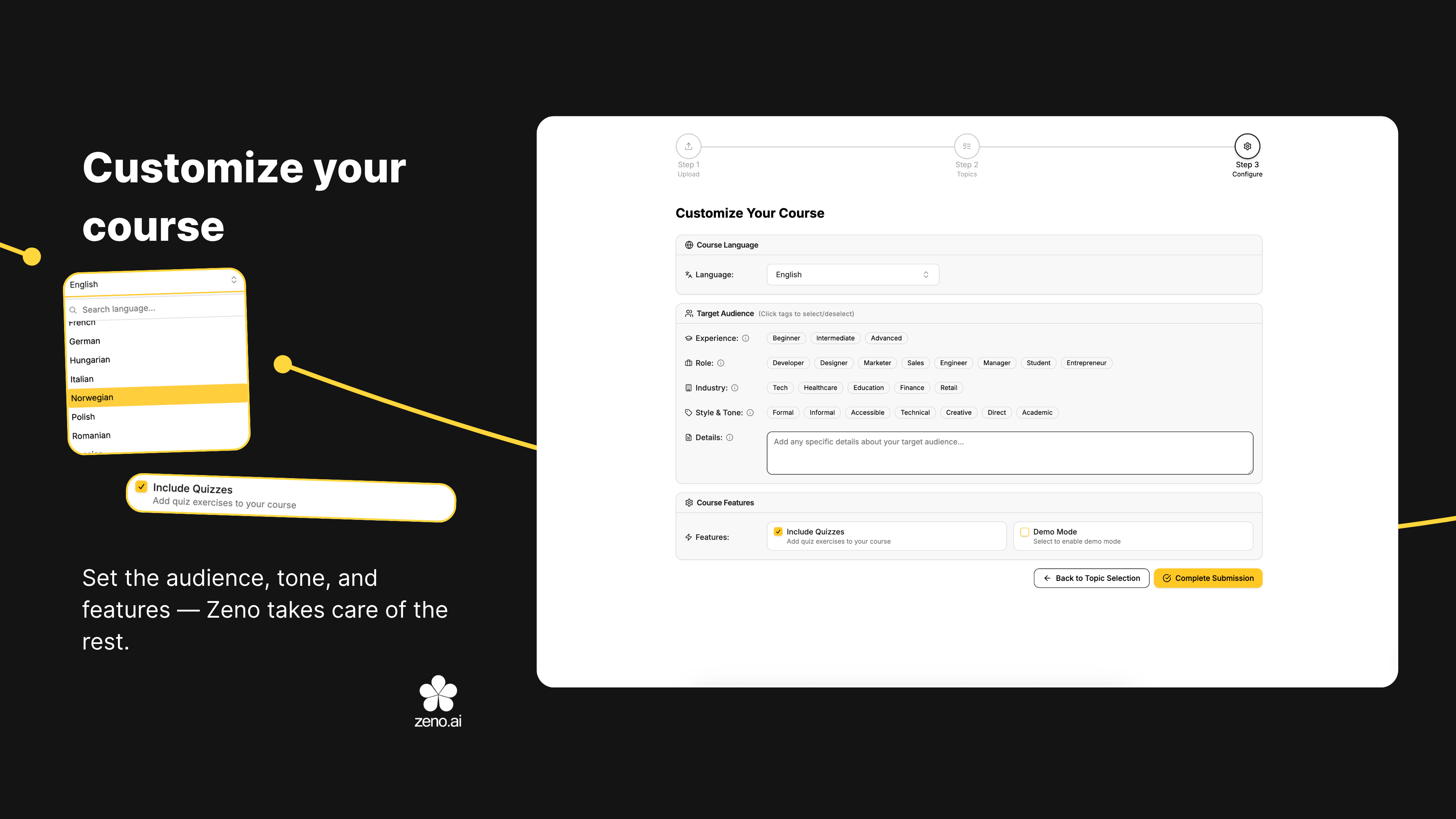 screenshot of Zeno.ai
