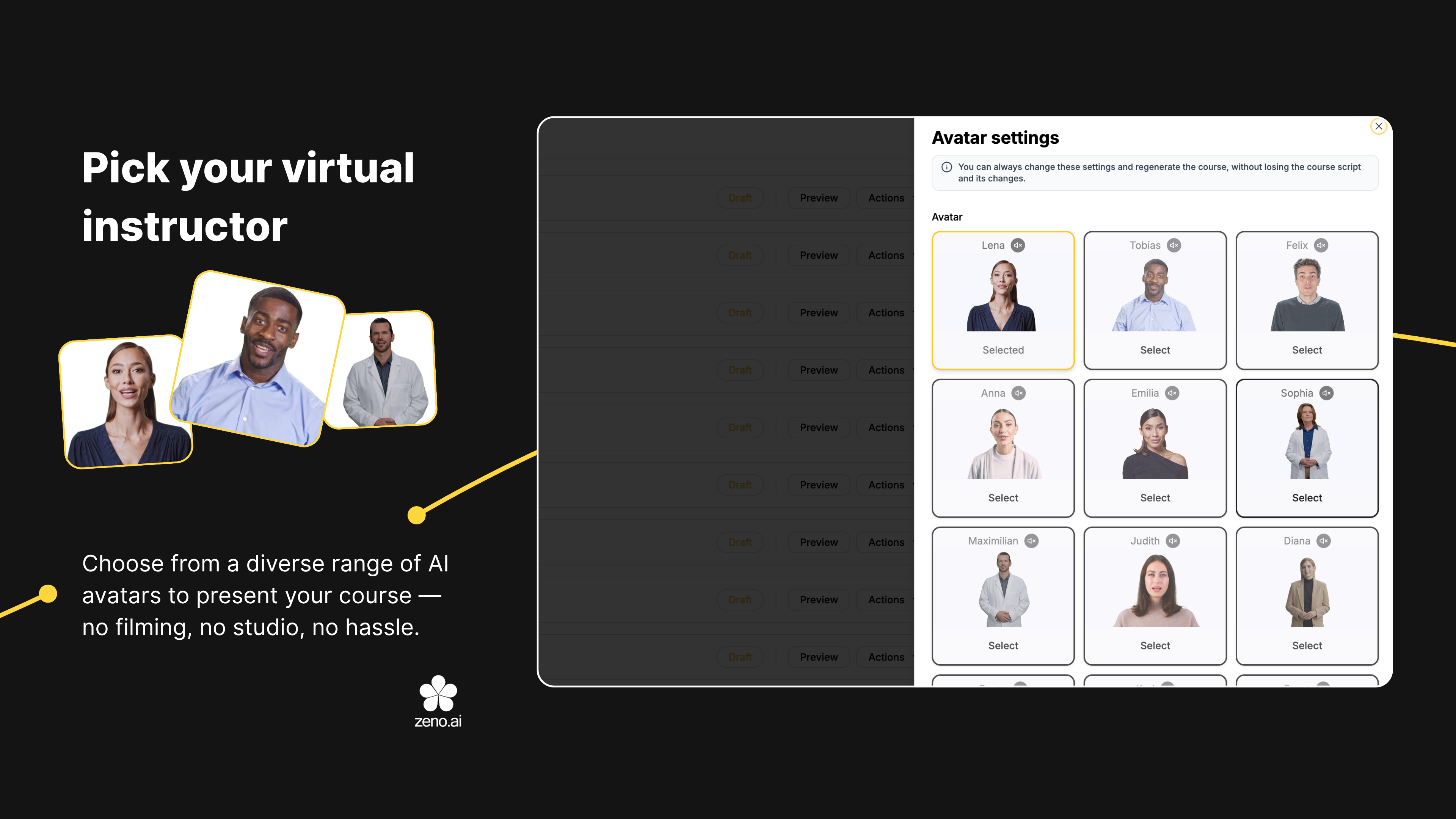 screenshot of Zeno.ai